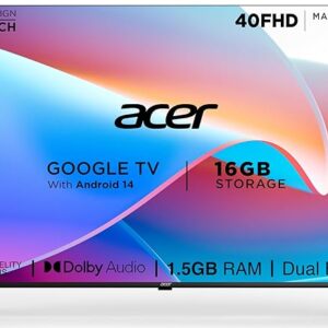 acer 100 cm (40 inches) I Pro Series Full HD Smart LED Google TV AR40FDIGU2841AT (Black) : Amazon.in: Electronics