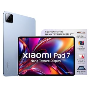 Xiaomi Pad 7 Nano Texture Display| Snapdragon 7+ Gen 3| 3.2K Display (28.44 cm /11.2″) Tablet| 12GB, 256GB| Anti-Reflective| Anti-Glare| HyperOS 2| 68 Bn+ Colours| Dolby Vision Atmos | Mirage Purple : Amazon.in: Electronics