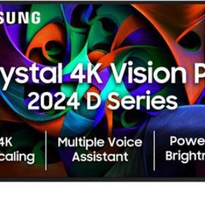 Samsung Crystal 4K Vision Pro 108 cm (43 inch) Ultra HD (4K) LED Smart Tizen TV with Bright Vision | 4K Upscaling | Multiple Voice Assistance Remote | Purcolor | HDR 10+ | Auto Game Mode | Q-Symphony | Knox Security Online at best Prices In India